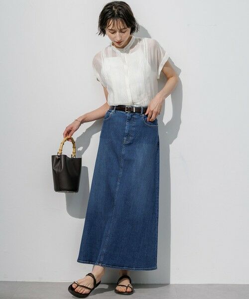 L size ONWARD(大きいサイズ) / エルサイズオンワード シャツ・ブラウス | 【WEB&一部店舗限定】レースピンタック フレンチスリーブ ブラウス | 詳細4