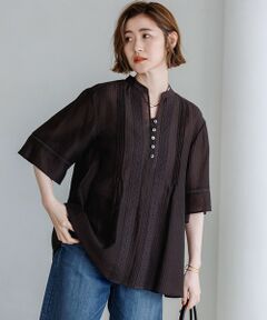 L size ONWARD(大きいサイズ) / エルサイズオンワード シャツ・ブラウス | 【WEB&一部店舗限定】はしごレース シアー トップス