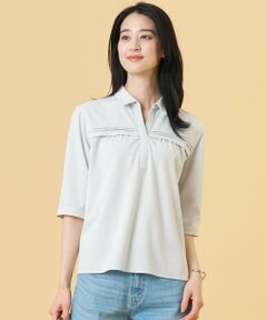 L size ONWARD(大きいサイズ) / エルサイズオンワード カットソー | 【シーンレスに活躍】スキッパーシャツジャージー カットソー