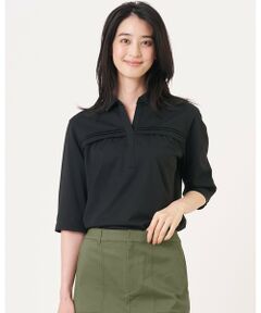 L size ONWARD(大きいサイズ) / エルサイズオンワード カットソー | 【シーンレスに活躍】スキッパーシャツジャージー カットソー