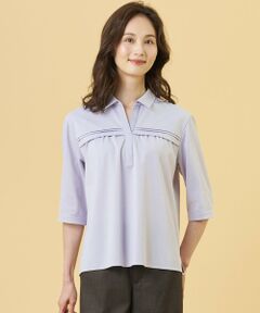 L size ONWARD(大きいサイズ) / エルサイズオンワード カットソー | 【シーンレスに活躍】スキッパーシャツジャージー カットソー