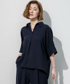 L size ONWARD(大きいサイズ) / エルサイズオンワード シャツ・ブラウス | ストレッチジョーゼット スキッパーネック ブラウス