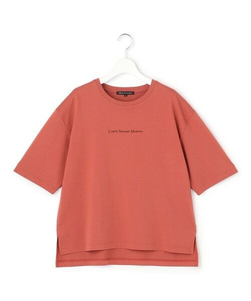 L size ONWARD(大きいサイズ) / エルサイズオンワード カットソー | ドロップショルダー メッセージ ロゴTシャツ | 詳細13