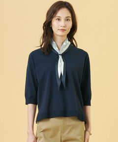 L size ONWARD(大きいサイズ) / エルサイズオンワード ニット・セーター | 【2WAY・シーンレスに活躍】SCARF KNIT Vネック ニット