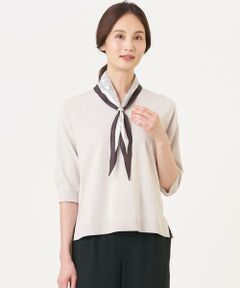 L size ONWARD(大きいサイズ) / エルサイズオンワード ニット・セーター | 【2WAY・シーンレスに活躍】SCARF KNIT Vネック ニット