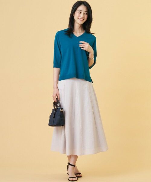L size ONWARD(大きいサイズ) / エルサイズオンワード ニット・セーター | 【2WAY・シーンレスに活躍】SCARF KNIT Vネック ニット | 詳細18