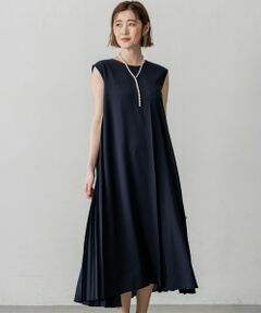 L size ONWARD(大きいサイズ) / エルサイズオンワード ドレス | 【APPLAUDIR】シフォンパーツプリーツ ドレス