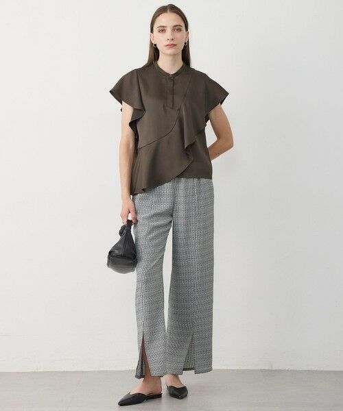 L size ONWARD(大きいサイズ) / エルサイズオンワード その他パンツ | ドライエステルドビー ワイドストレートパンツ | 詳細12