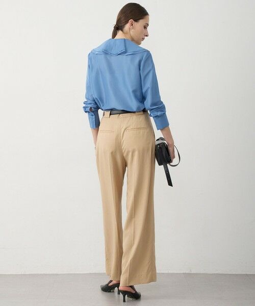 L size ONWARD(大きいサイズ) / エルサイズオンワード シャツ・ブラウス | シルキーシフォン Vネックフリルカラーブラウス | 詳細2