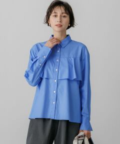 L size ONWARD(大きいサイズ) / エルサイズオンワード シャツ・ブラウス | CANCLINI ラッフルフレア ブラウス