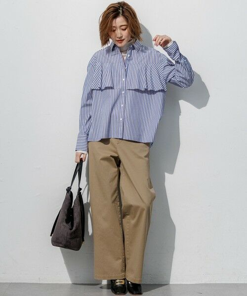L size ONWARD(大きいサイズ) / エルサイズオンワード シャツ・ブラウス | CANCLINI ラッフルフレア ブラウス | 詳細17