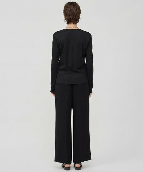 L size ONWARD(大きいサイズ) / エルサイズオンワード カットソー | ブライトテレコ ヘンリーネックカットソー | 詳細12