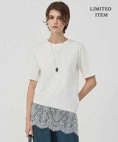 L size ONWARD(大きいサイズ) / エルサイズオンワード カットソー | 【WEB限定】レースレイヤードコンビ Tシャツ
