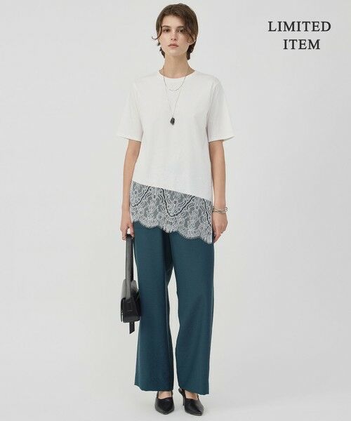 L size ONWARD(大きいサイズ) / エルサイズオンワード カットソー | 【WEB限定】レースレイヤードコンビ Tシャツ | 詳細1