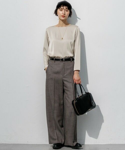 L size ONWARD(大きいサイズ) / エルサイズオンワード カットソー | サテン ロングスリーブ Tシャツ | 詳細8