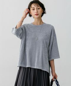 L size ONWARD(大きいサイズ) / エルサイズオンワード ニット・セーター | 【SLOW/一部店舗限定】マットベロア ニットプルオーバー