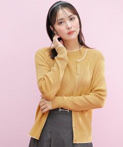 L size ONWARD(大きいサイズ) / エルサイズオンワード カーディガン・ボレロ | ダイヤリブ カーディガン