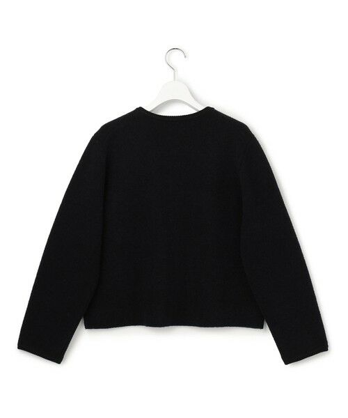 L size ONWARD(大きいサイズ) / エルサイズオンワード ノーカラージャケット | ミニブークレ ニット ジャケット | 詳細6