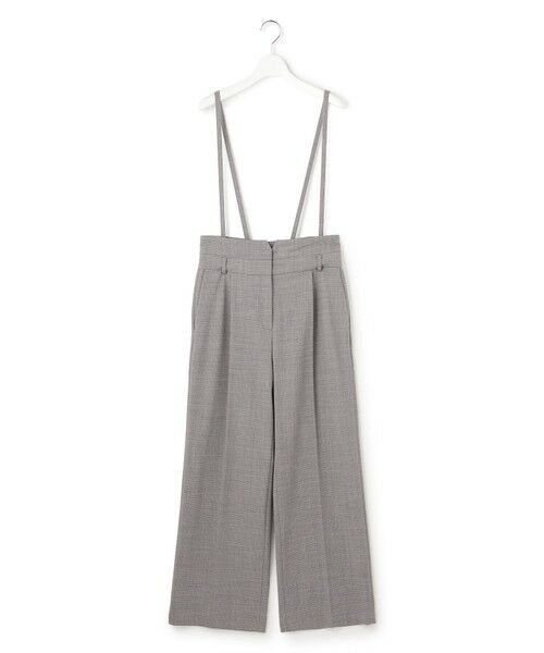 L size ONWARD(大きいサイズ) / エルサイズオンワード その他パンツ | ウール2WAYストレッチ サスペンダー付きワイドストレートパンツ | 詳細4