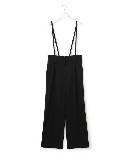 L size ONWARD(大きいサイズ) / エルサイズオンワード その他パンツ | ウール2WAYストレッチ サスペンダー付きワイドストレートパンツ | 詳細23