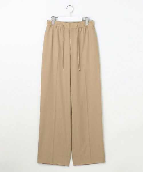 L size ONWARD(大きいサイズ) / エルサイズオンワード その他パンツ | 【SHIHOさん着用・セットアップ対応・オンオフ兼用】ソフトツイルクロスワイドストレート パンツ | 詳細5