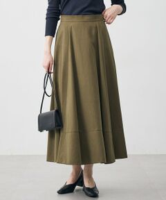L size ONWARD(大きいサイズ) / エルサイズオンワード ミニ・ひざ丈スカート | ソフトバイオチノクロス フレアスカート