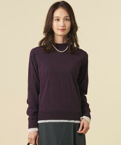 L size ONWARD(大きいサイズ) / エルサイズオンワード ニット・セーター | 【シーンレスに活躍】PURE WOOL ハイネック ニット