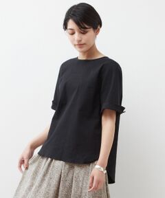 【Tシャツみたいに使えて体のラインを拾いにくい、ストレッチ入りのコットンブラウス】