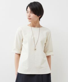 【Tシャツみたいに使えて体のラインを拾いにくい、ストレッチ入りのコットンブラウス】