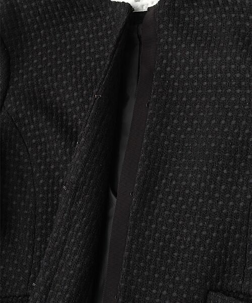 LOURMARIN / ルールマラン ノーカラージャケット | 【noir】上品なクルーネックのオケージョン対応ジャケット | 詳細4