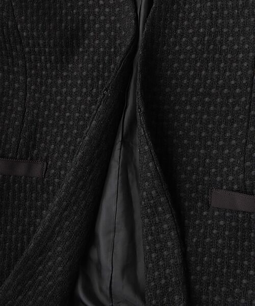 LOURMARIN / ルールマラン ノーカラージャケット | 【noir】スッキリ見えVネックのオケージョン対応ジャケット | 詳細4