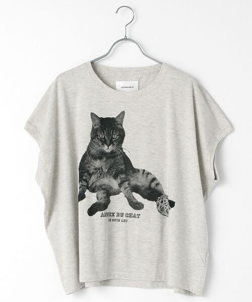 LOURMARIN / ルールマラン Tシャツ | 【ふんわりシルエットのフレンチスリーブキャットTシャツ】 | 詳細4