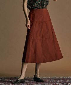 LOGEMENT DE CLAIRE / ロジュモンドクレール ロング・マキシ丈スカート | 【軽い穿き心地のオーガニックコットンタイプライターミディスカート】