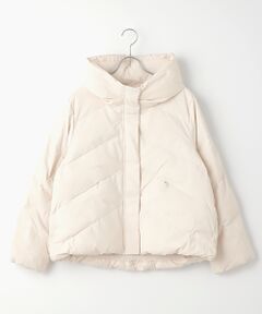 【軽量であたたか◎カシュネックのジップダウンコート】