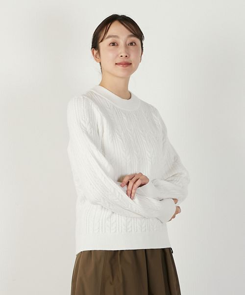 LOGEMENT DE CLAIRE / ロジュモンドクレール ニット・セーター | 【ケーブル編みクルーネックプルオーバー】 | 詳細2