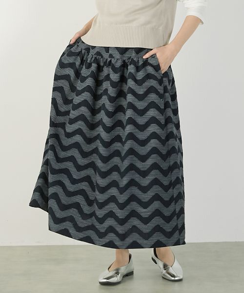 LOGEMENT DE CLAIRE / ロジュモンドクレール ロング・マキシ丈スカート | 【なみなみジャガード切り替えロングスカート】 | 詳細19