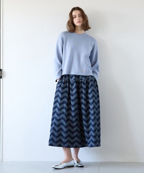 LOGEMENT DE CLAIRE / ロジュモンドクレール ロング・マキシ丈スカート | 【なみなみジャガード切り替えロングスカート】 | 詳細23