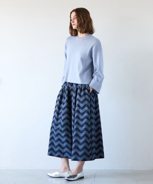 LOGEMENT DE CLAIRE / ロジュモンドクレール ロング・マキシ丈スカート | 【なみなみジャガード切り替えロングスカート】 | 詳細24