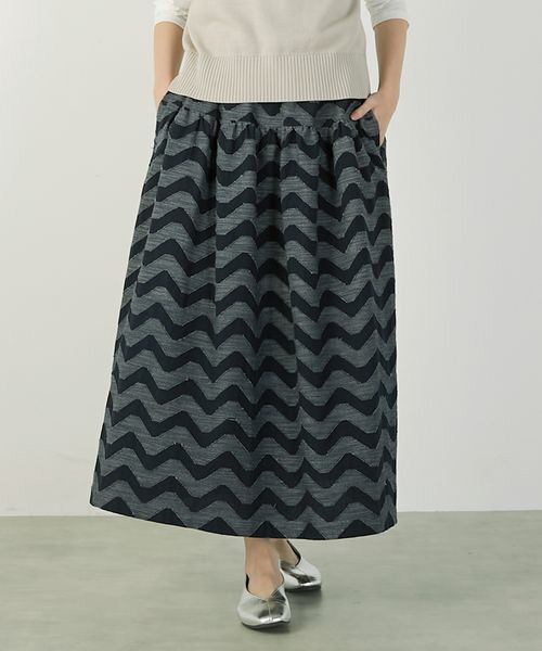 LOGEMENT DE CLAIRE / ロジュモンドクレール ロング・マキシ丈スカート | 【なみなみジャガード切り替えロングスカート】 | 詳細15