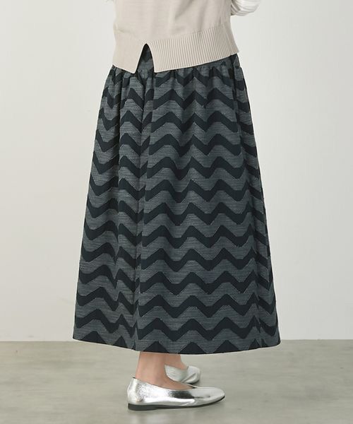 LOGEMENT DE CLAIRE / ロジュモンドクレール ロング・マキシ丈スカート | 【なみなみジャガード切り替えロングスカート】 | 詳細17