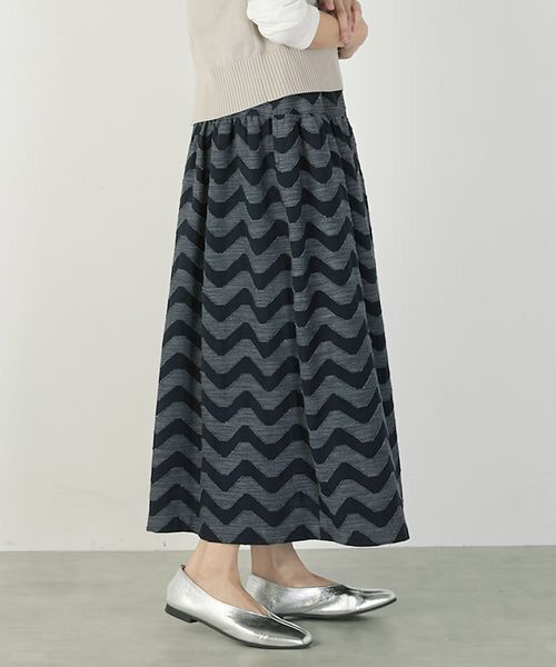 LOGEMENT DE CLAIRE / ロジュモンドクレール ロング・マキシ丈スカート | 【なみなみジャガード切り替えロングスカート】 | 詳細18