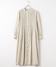 LOGEMENT DE CLAIRE / ロジュモンドクレール ロング・マキシ丈ワンピース | 【LOURMARIN】綿麻タックワンピース