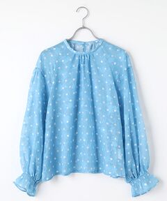 LOGEMENT DE CLAIRE / ロジュモンドクレール シャツ・ブラウス | 【カットジャガードドットプリントブラウス】