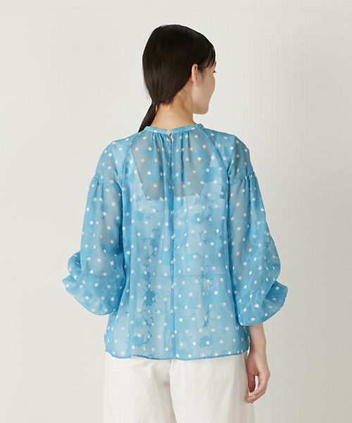 LOGEMENT DE CLAIRE / ロジュモンドクレール シャツ・ブラウス | 【カットジャガードドットプリントブラウス】 | 詳細10