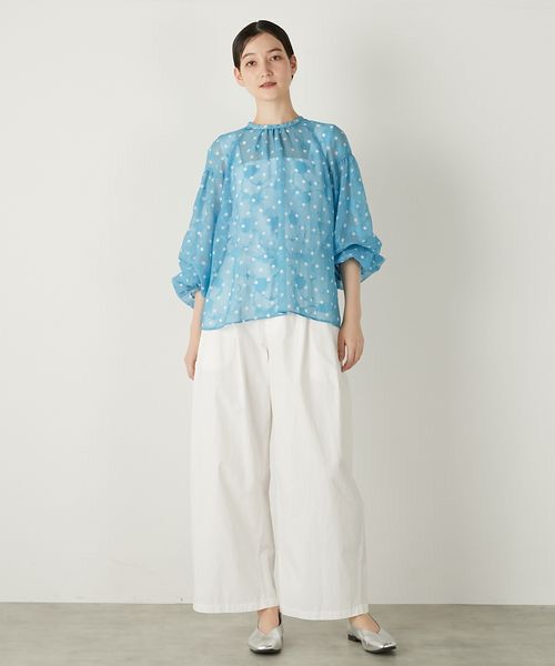LOGEMENT DE CLAIRE / ロジュモンドクレール シャツ・ブラウス | 【カットジャガードドットプリントブラウス】 | 詳細11