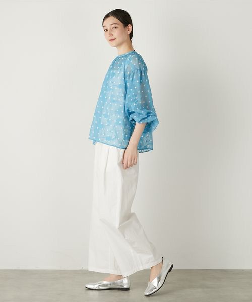LOGEMENT DE CLAIRE / ロジュモンドクレール シャツ・ブラウス | 【カットジャガードドットプリントブラウス】 | 詳細12