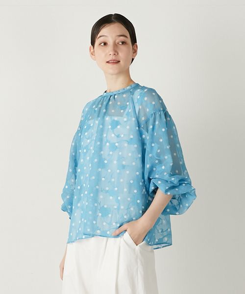 LOGEMENT DE CLAIRE / ロジュモンドクレール シャツ・ブラウス | 【カットジャガードドットプリントブラウス】 | 詳細8