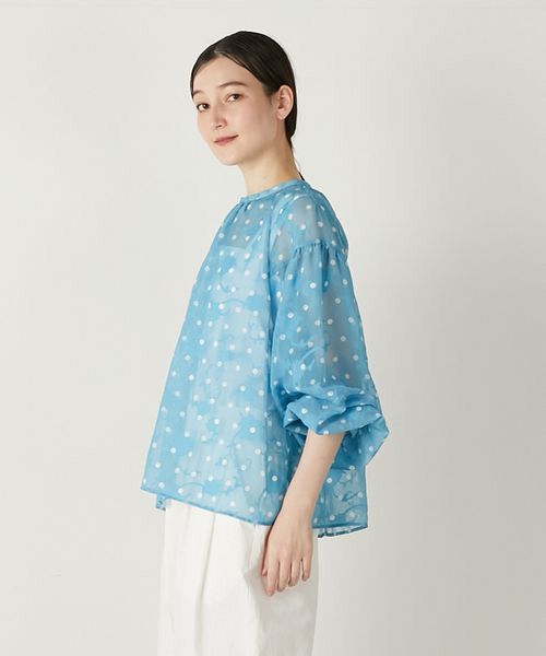 LOGEMENT DE CLAIRE / ロジュモンドクレール シャツ・ブラウス | 【カットジャガードドットプリントブラウス】 | 詳細9