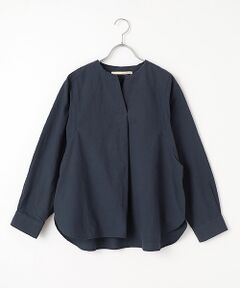 LOGEMENT DE CLAIRE / ロジュモンドクレール シャツ・ブラウス | 【コットンシャドーボーダースキッパー切替ブラウス】