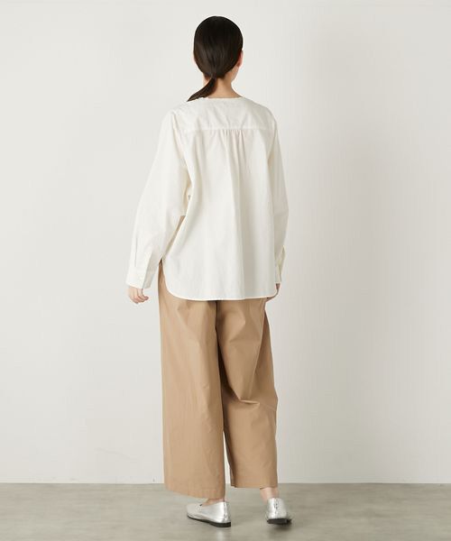 LOGEMENT DE CLAIRE / ロジュモンドクレール シャツ・ブラウス | 【コットンシャドーボーダースキッパー切替ブラウス】 | 詳細9